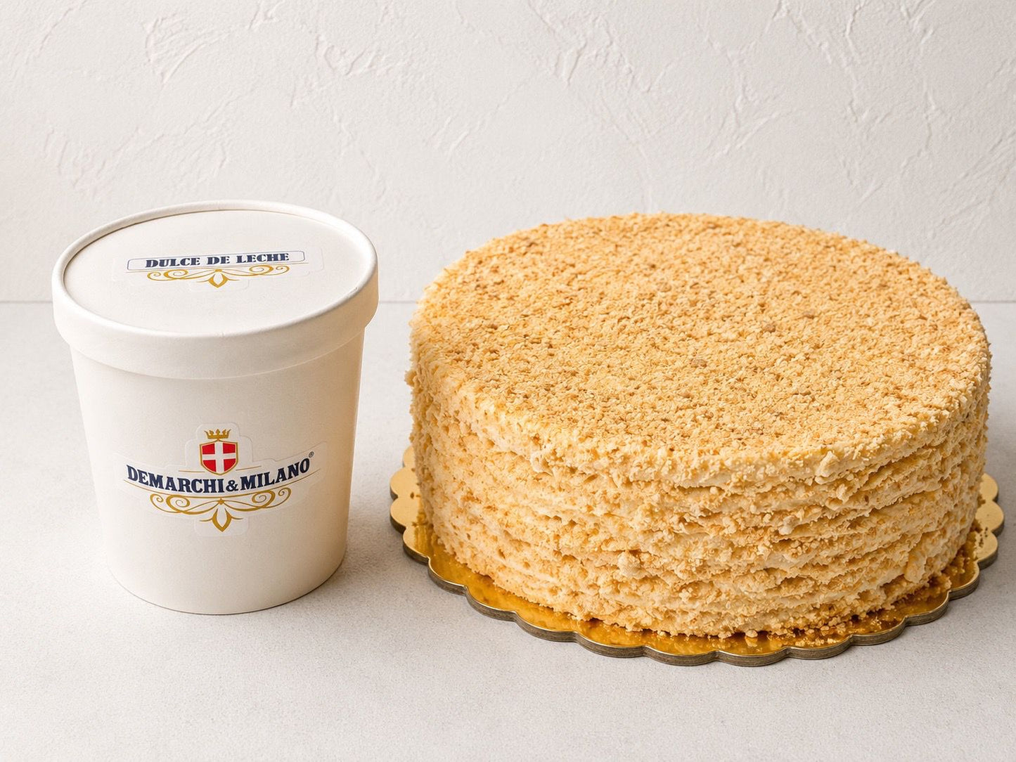 Torta Mil Hoja Manjar + Helado dulce de leche