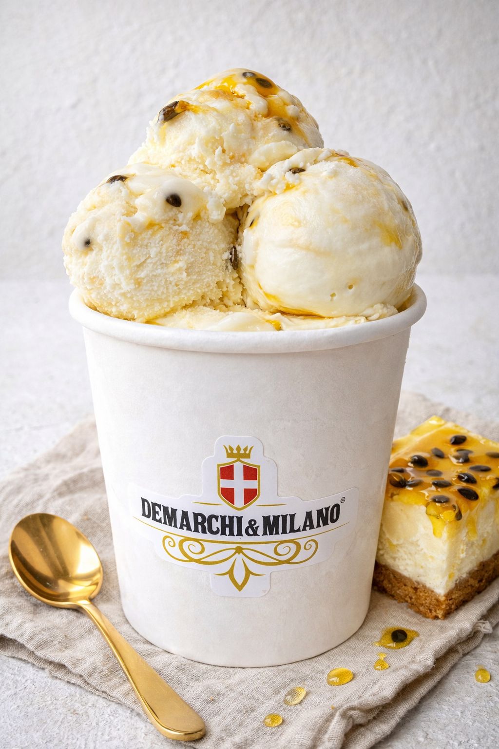 Helado Cheesecake Maracuyá